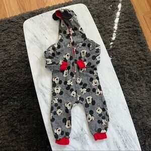 Disney Baby Mickey Mouse Hooded Onesie sz 18 months